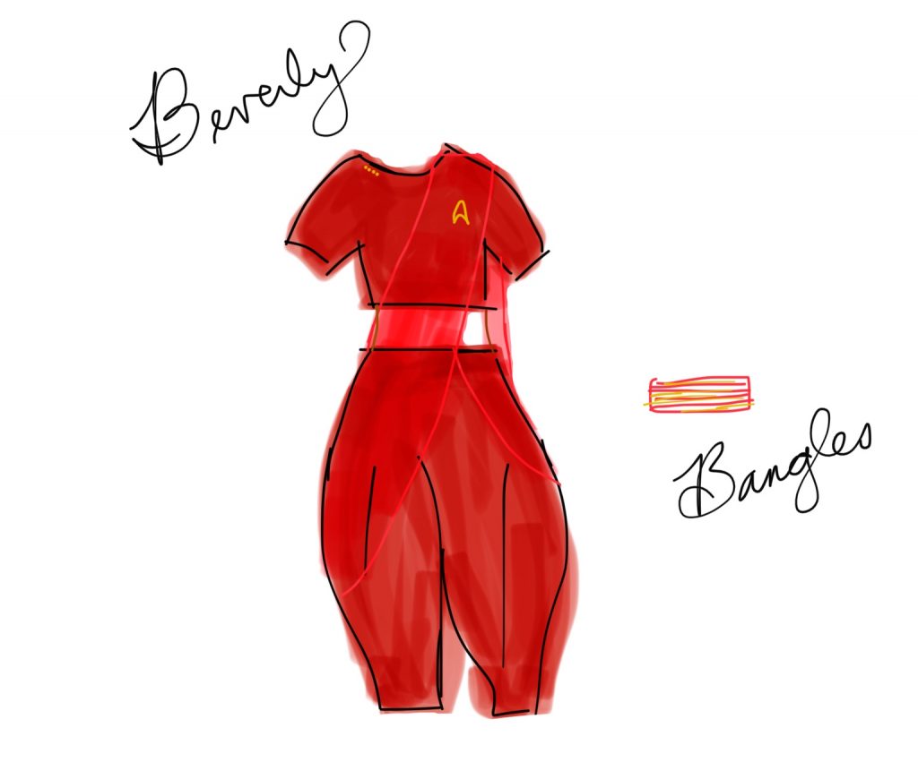 Sketch of Dr. Crusher Cosplay